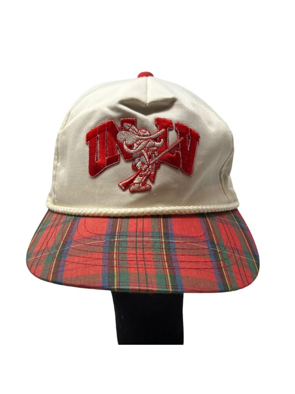 UNLV University of Nevada Las Vegas Runnin Rebels Vintage Snapback Hat Cap Plaid